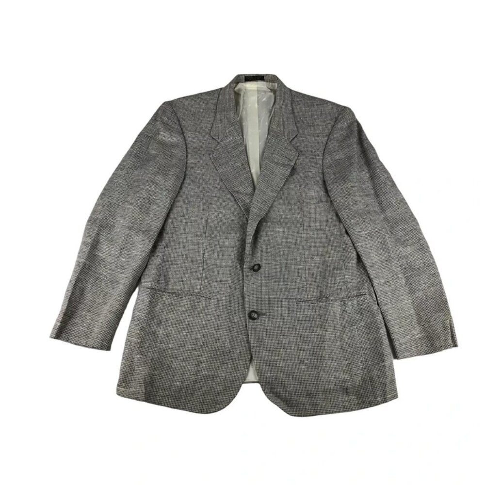 Cellini Mens Gray Inner Pockets Notch Collared Long Sleeve Blazer Jacket Size 40